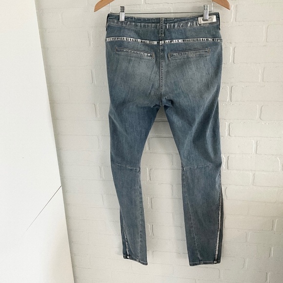 Anthropologie x Sandwich Denim jeans Y2K Comfort fit Silver stripes Mid wash 2 - Picture 11 of 13